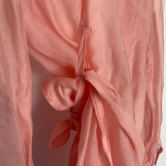 fancy shear peach front wrap top - Picture 4 of 5